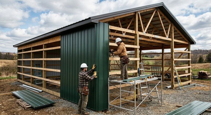 Pole Barn Siding Installation in Ringgold, GA